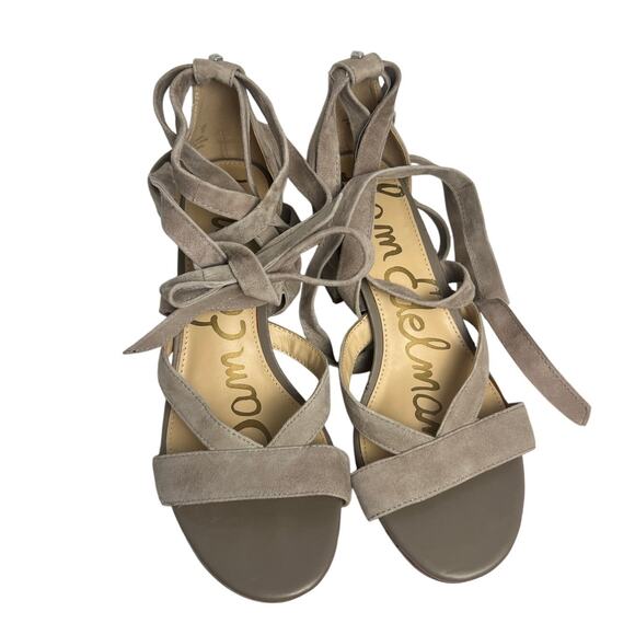 Sam Edelman Sheri Block Heel Lace Up Open Toe Sandals Size 7 - Picture 2 of 6